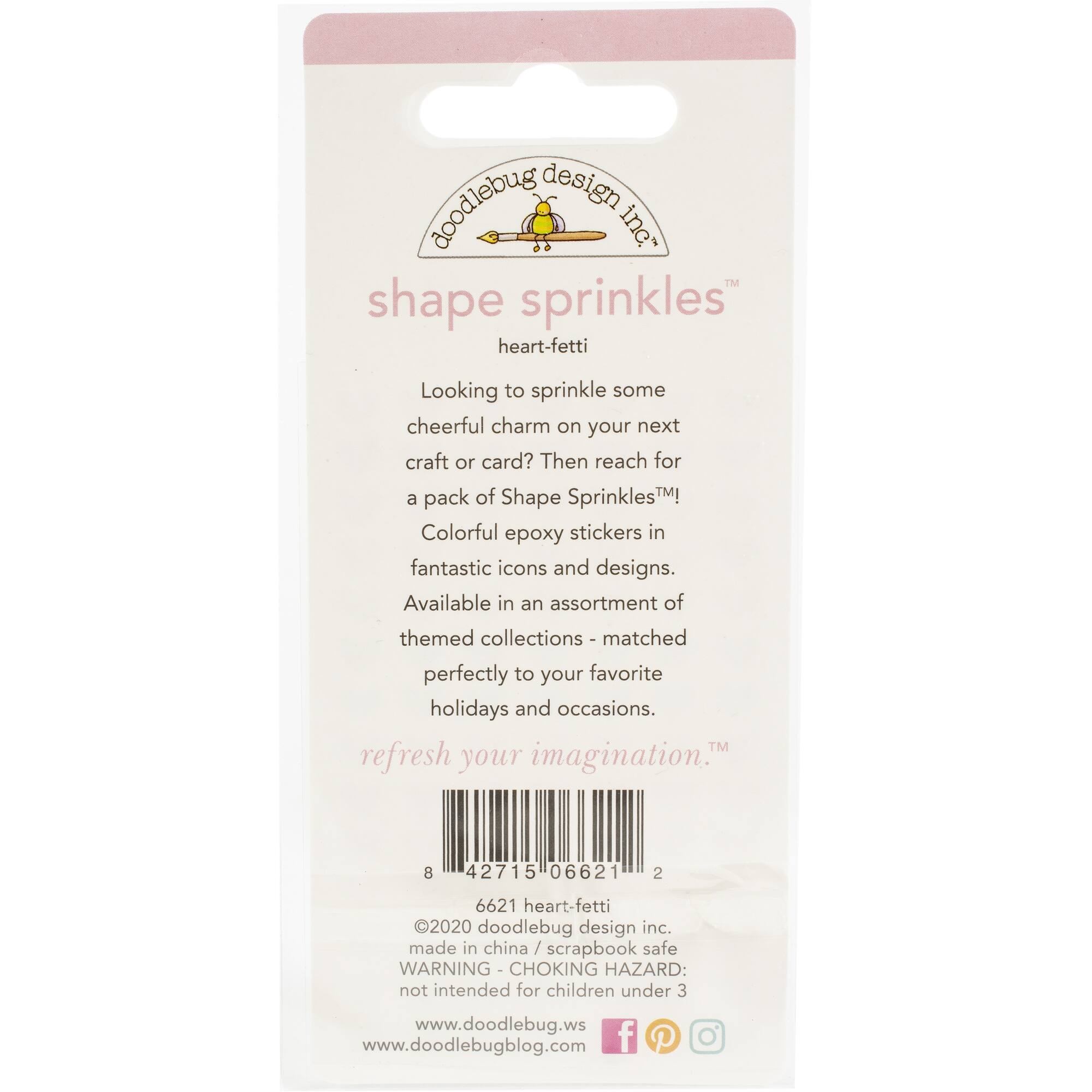 Doodlebug Design Inc.™ Sprinkles™ Hey Cupcake Heart-Fetti Adhesive Enamel Shapes